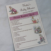 Dalmazio Design Baby Shower Quiz Peter Rabbit